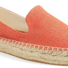 Soludos Espadrille Platform Smoking Slip-On POPPY RED CANVAS