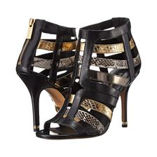 Michael Kors Caleb Black/Gold 18K Smooth Calf/Metallic Genuine Snake/Specchio