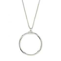 Bijuterii Femei Forever21 Circle Pendant Necklace Silver