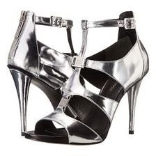 Incaltaminte Femei Pierre Balmain Metallic Cage Sandal Silver