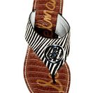 Incaltaminte Femei Sam Edelman Ruth Genuine Calf Hair Platform Wedge Sandal BLACK-IVORY ZEBRA