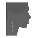 Bijuterii Femei Cole Haan Silver Tassel amp Pink Stone Drop Earrings Brushed SilverRose Quartz