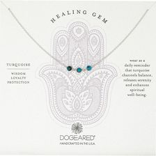 Dogeared Triple Healing Gem Turquoise Necklace Sterling Silver