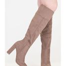 Incaltaminte Femei CheapChic Fierce Style Chunky Faux Suede Boots Taupe