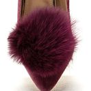 Incaltaminte Femei CheapChic You\'re Da Pom-pom Pointy Velvet Pumps Mauve