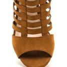 Incaltaminte Femei CheapChic Tell Me More Faux Suede Caged Heels Cognac