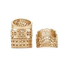 Bijuterii Femei Forever21 Etched Ring Set Antique gold