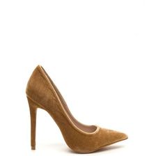 Incaltaminte Femei CheapChic Velvet Sophisticate Pointy Pumps Chestnut