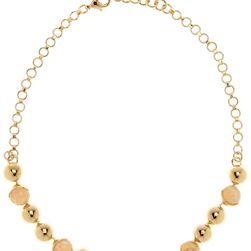 Cole Haan 12K Gold Plated Station & Stone Collar Necklace GOLDT