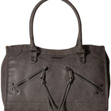 Rampage Satchel with Zipper Detail Grey