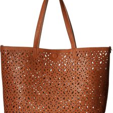 Gabriella Rocha Finola 3-in-1 Laser Cut Reversible Tote with Inside Bag Cognac/Bone