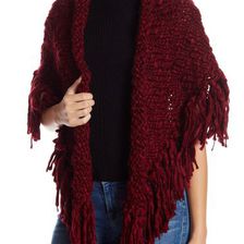 Accesorii Femei Collection Xiix Solid Fringed Yarn Triangle Scarf BRAVE BURG