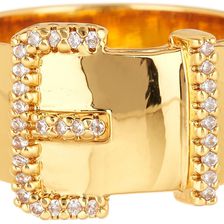 Rachel Zoe Sophia Pave Buckle Ring GOLD