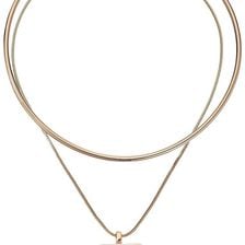 Vince Camuto Drama Collar Pendant Necklace Burnt Rose Gold/Crackled White Opal