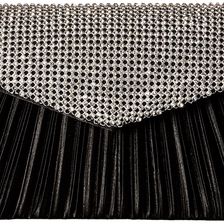 Jessica McClintock Lily Rhinestone Envelope Clutch Black