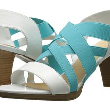 Bella-Vita Leeza White/Turquoise Stretch