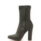 Incaltaminte Femei CheapChic Smooth Talker Pointy Chunky Booties Olive
