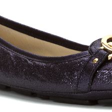 Michael Kors Fulton Moccasin Navy Metallic Sparkle