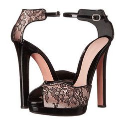 Incaltaminte Femei Alexander McQueen Sandal Tessu SCuoio BlackNudeBlack