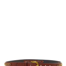Accesorii Femei Linea Pelle Jean Metal Weave Belt DARK BROWN