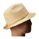 Accesorii Femei San Diego Hat Company RHF6117 Fedora Hat with Turquoise Trim Natural
