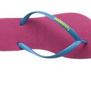 Incaltaminte Femei Havaianas Slim Logo Pop-Up Flip Flops Orchid RoseTurquoise