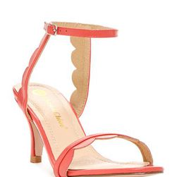 Incaltaminte Femei Chase Chloe Cleo Scalloped Sandal CORAL