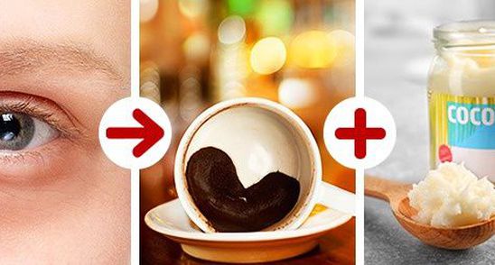 A amestecat zat de cafea cu ulei de cocos si a aplicat sub ochi! Ce i s-a intamplat dupa o saptamana!