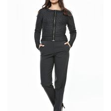 Jacheta neagra, tricotata, peliculizata, cu buzunare laterale, Zada Boutique