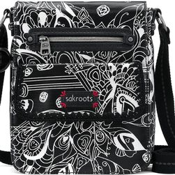 Sakroots Artist Circle Small Flap Messenger Metallic Songbird