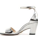 Incaltaminte Femei Prada Metallic Leather Ankle Strap Sandal Silver