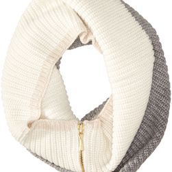 Kate Spade New York Zip-Up Neckwarmer Cream/Grey Melange/Pumice