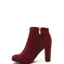 Incaltaminte Femei CheapChic Head To Toe Lace-up Chunky Booties Burgundy