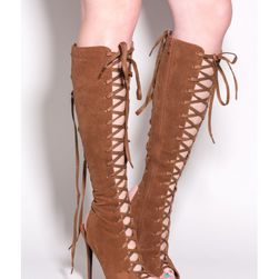 Incaltaminte Femei CheapChic Front To Back Lace-up Boots Cognac
