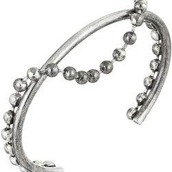 Marc Jacobs Hanging Ball Chain Cuff Bracelet Antique Silver