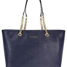 Michael Kors Jet Set Saffiano Leather Tote - Blue N/A