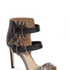 Incaltaminte Femei Via Spiga Evangeline Ankle Cuff Sandal BLACK-BLACK-WHITE