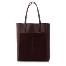 Accesorii Femei Kelly Katie Kelly Katie Suede Pocket Tote Burgundy
