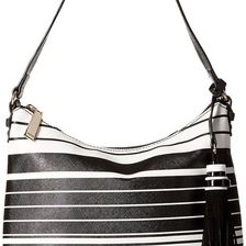 Tommy Hilfiger Grace Hobo Tom Stripe Black/White