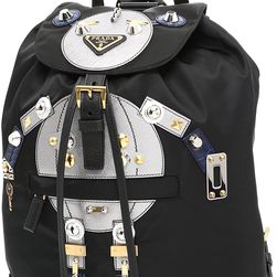 Prada Robot Nylon Backpack NERO+CROMO