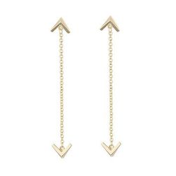 Bijuterii Femei Sam Edelman Double V Chain Drop Earrings Gold