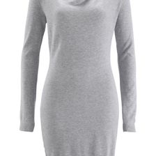 Rochie tricotată cu decolteu cascadă 