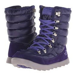 Incaltaminte Femei The North Face ThermoBalltrade Lace 8quot Shiny Astral Aura BlueBlue Iris