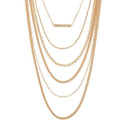 Bijuterii Femei Forever21 Layered Chain Necklace Gold
