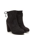 Incaltaminte Femei CheapChic Key To Great Style Chunky Tied Booties Black