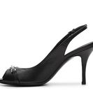 Incaltaminte Femei Gucci Final Sale - Leather Nameplate Peep Toe Pump Black