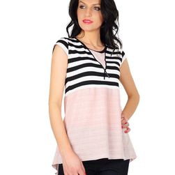 Bluza femei, roz, Hot Stripes, RVL