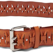 Ralph Lauren Woven Calfskin Belt Cuoio