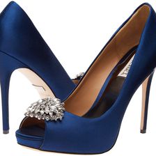 Badgley Mischka Jeannie Navy Satin