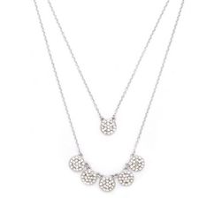 Bijuterii Femei Forever21 Rhinestone Layered Necklace Silverclear